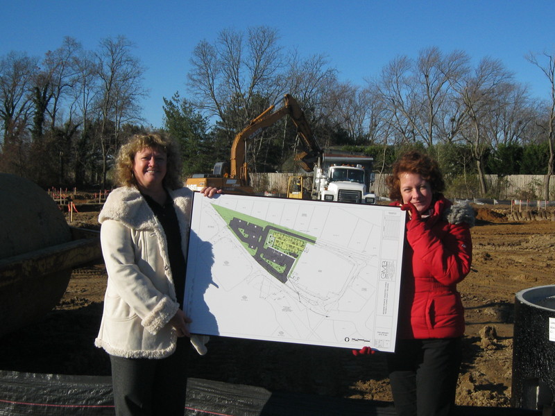 Brandywine Assisted Living at Seaside Pointe has begun work on a 28-room expansion for patients with memory-care problems such as dementia and Alzheimer's. Holding plans for the building are Brandywine Executive Director Donna Winegar, left, and public relations director Heidi McNeeley. BY RYAN MAVITY